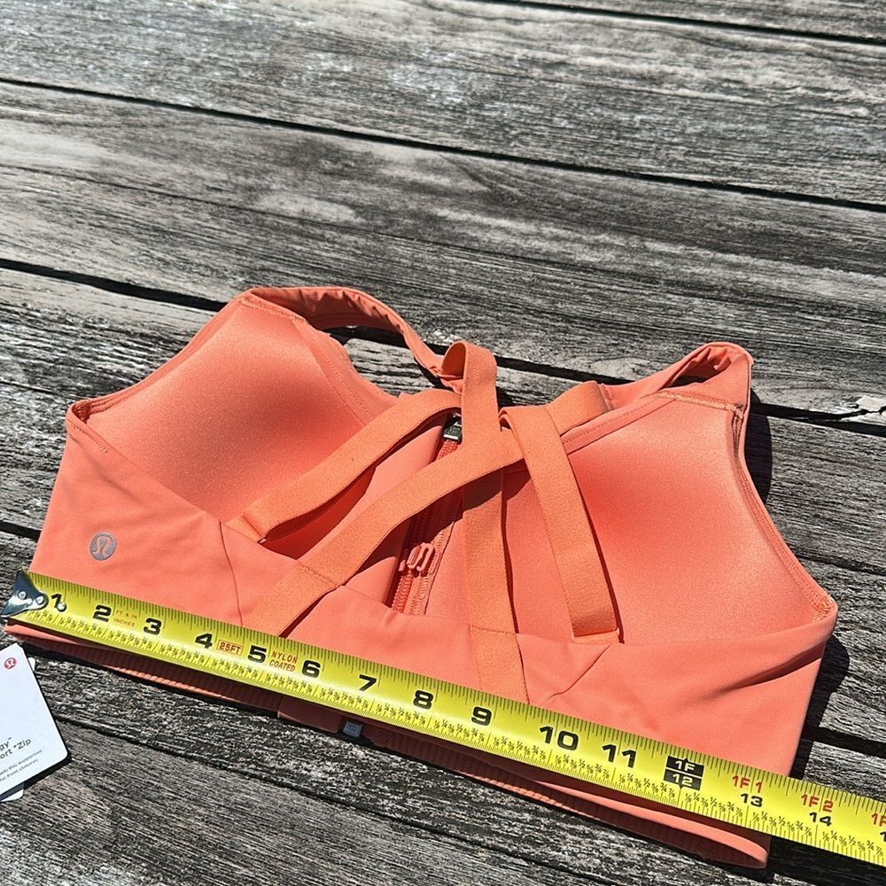 Lululemon Energy Bra High Support Zip-Front High Support 34C NWT coral kiss 💋 - Picture 5 of 7
